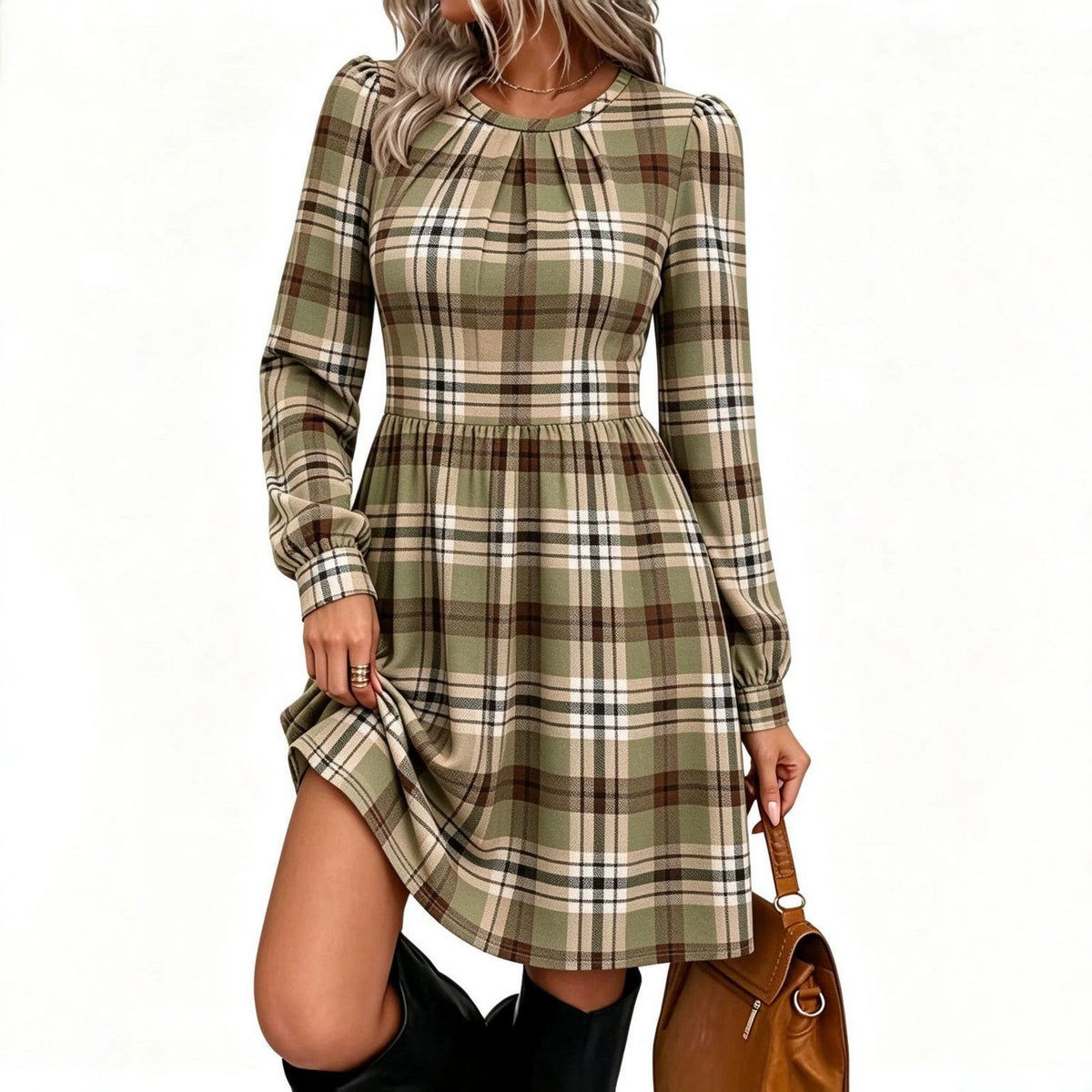 A-Linien-Kleid mit Patchwork – Bild 2 | LuxeStyle