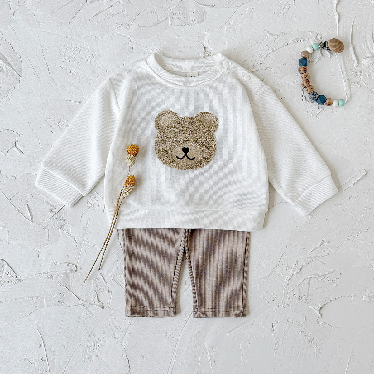 Baby Hoodie-Set mit Bären-Print