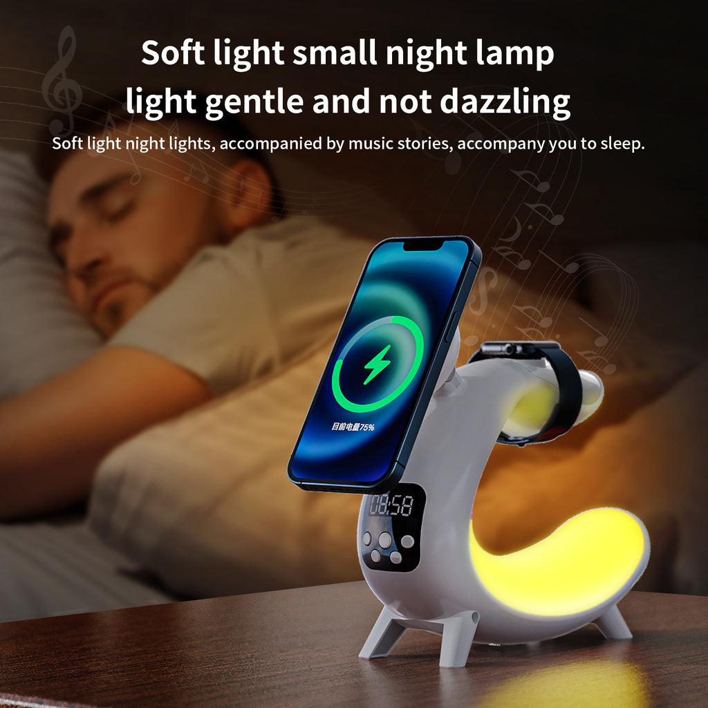 Liuyi Nachttischlampe mit kabelloser Ladefunktion