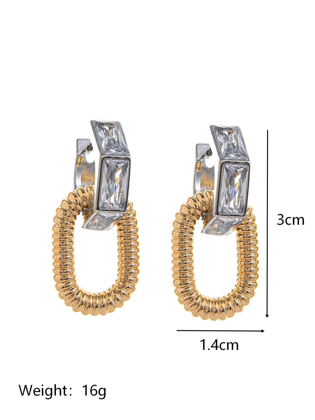 Goldplattierte Ohrringe