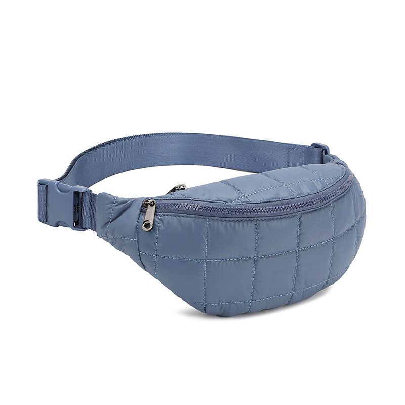 Casual Crossbody Gürteltasche mit geprägtem Diamantmuster