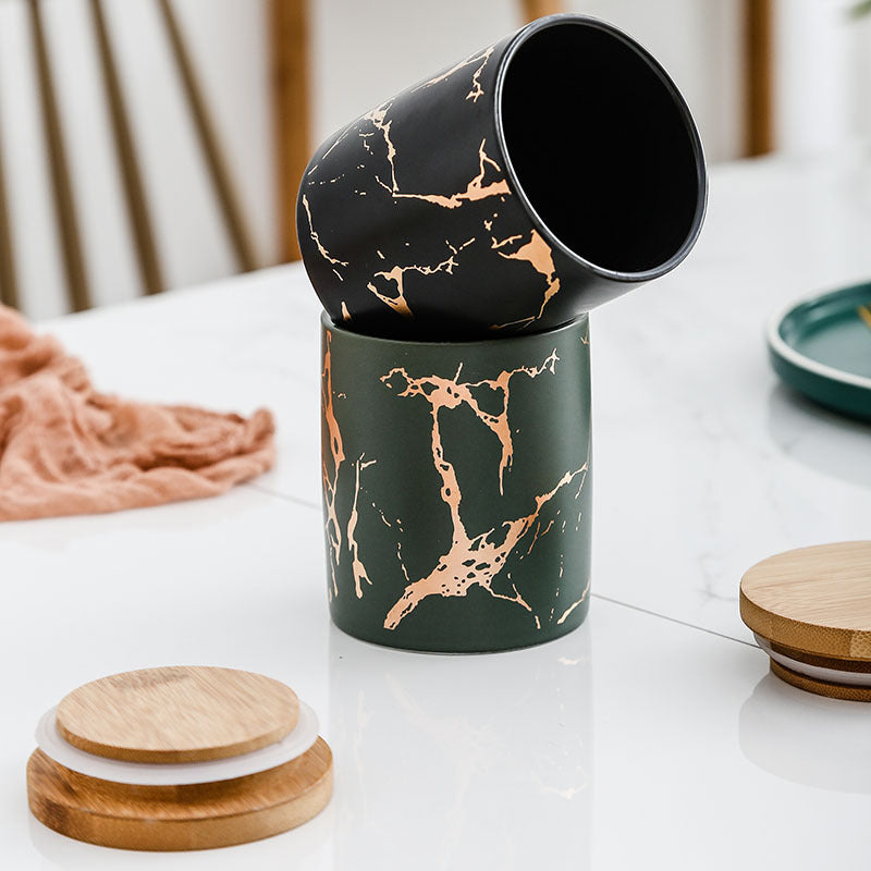 Keramik-Vorratsdose mit Bambusdeckel – Bild 3 | LuxeStyle