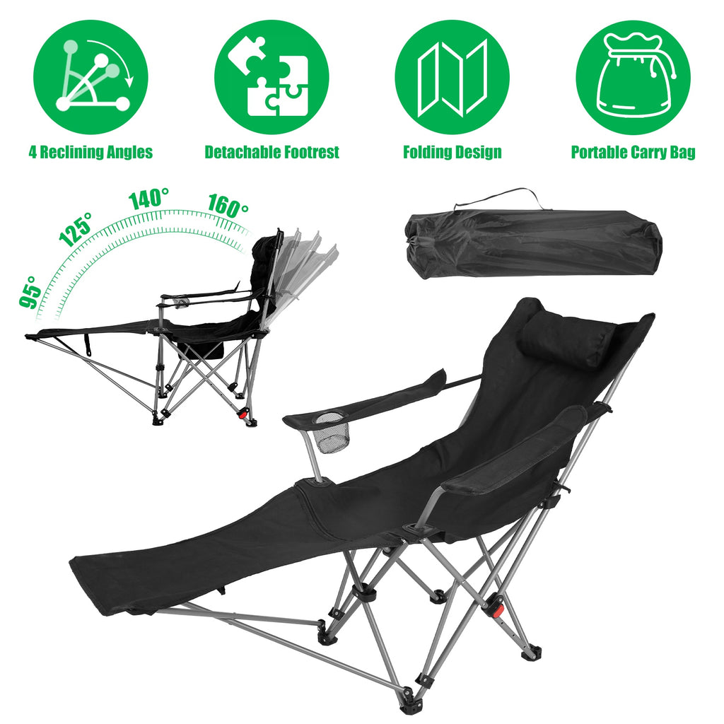 Campingliege mit Fußstütze