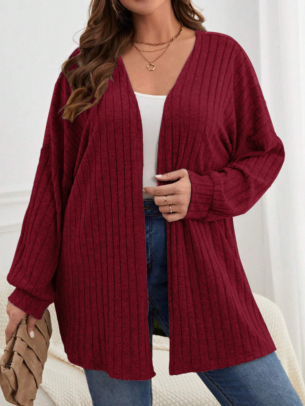 Lockere Strickjacke