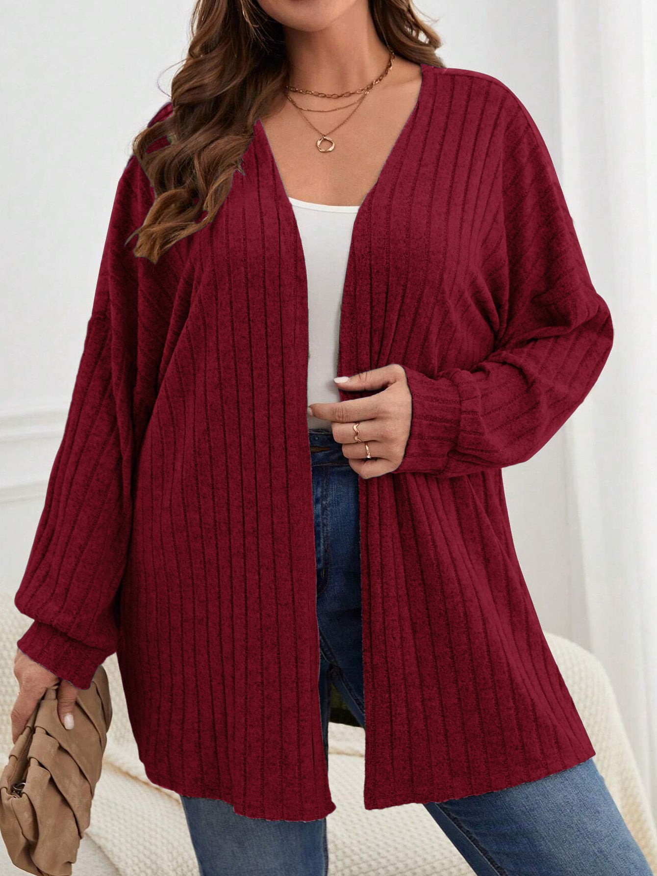 Lockere Strickjacke