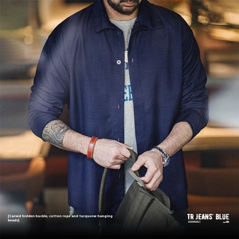 Herren Jeanshemd im American Style – Bild 4 | LuxeStyle