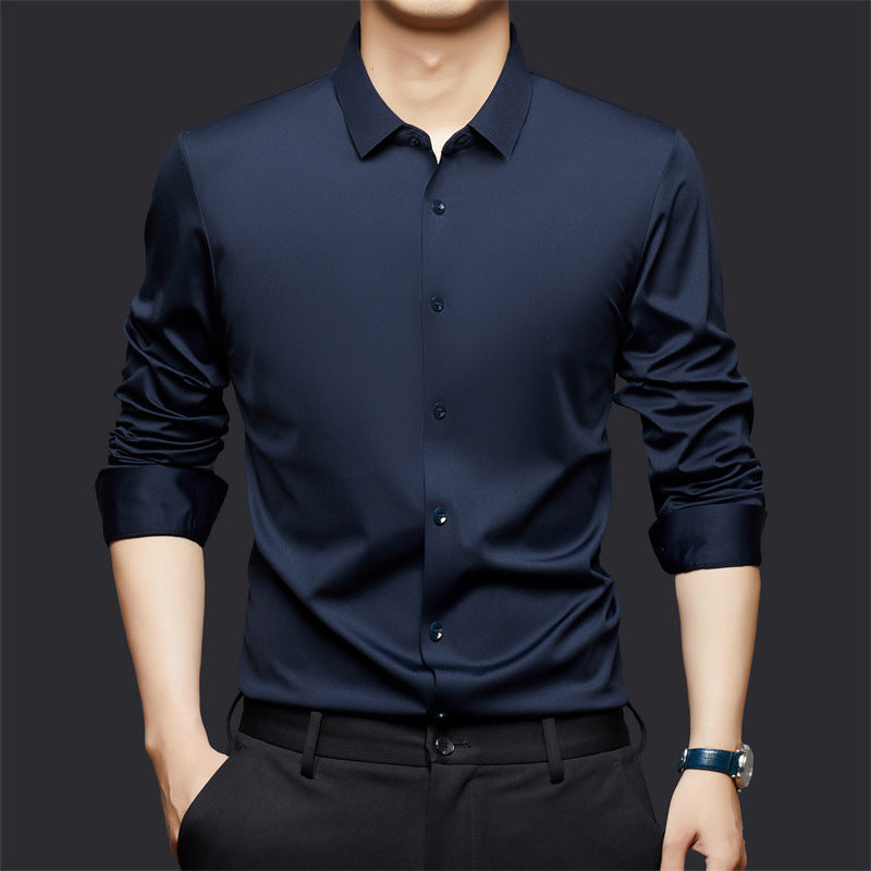 Nahtloses, elastisches Langarmhemd für Herren – Bild 4 | LuxeStyle