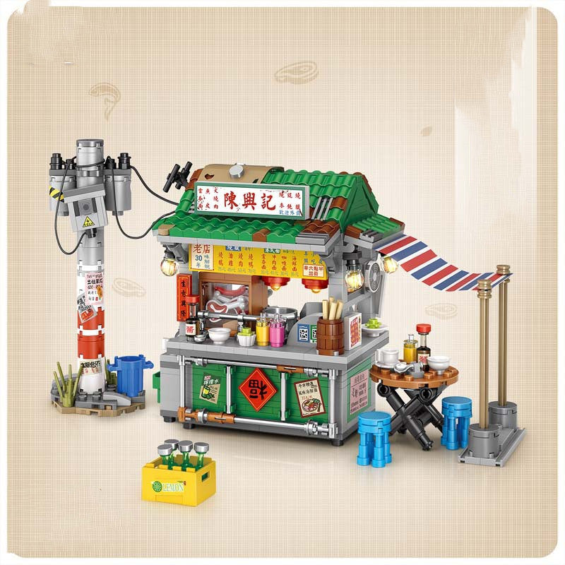 Hongkonger Imbiss-Strassenbild Puzzle-Bausteine | LuxeStyle