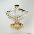 Hohes Gold-Akzent Glasgefäss – Bild 5 | LuxeStyle