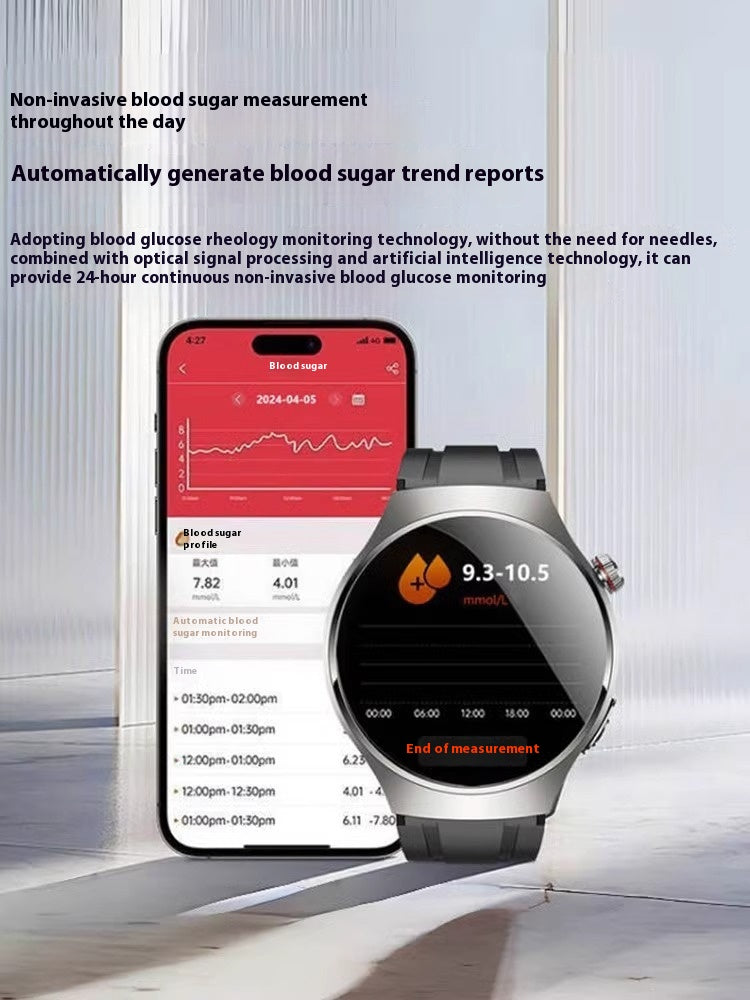 Smartwatch mit EKG, Blutdruck- und Blutzuckermessung – Ansicht 6