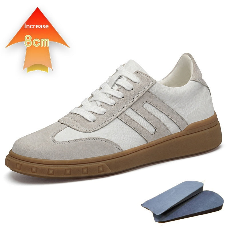 Sneaker aus Echtleder mit dezenter Absatzerhöhung