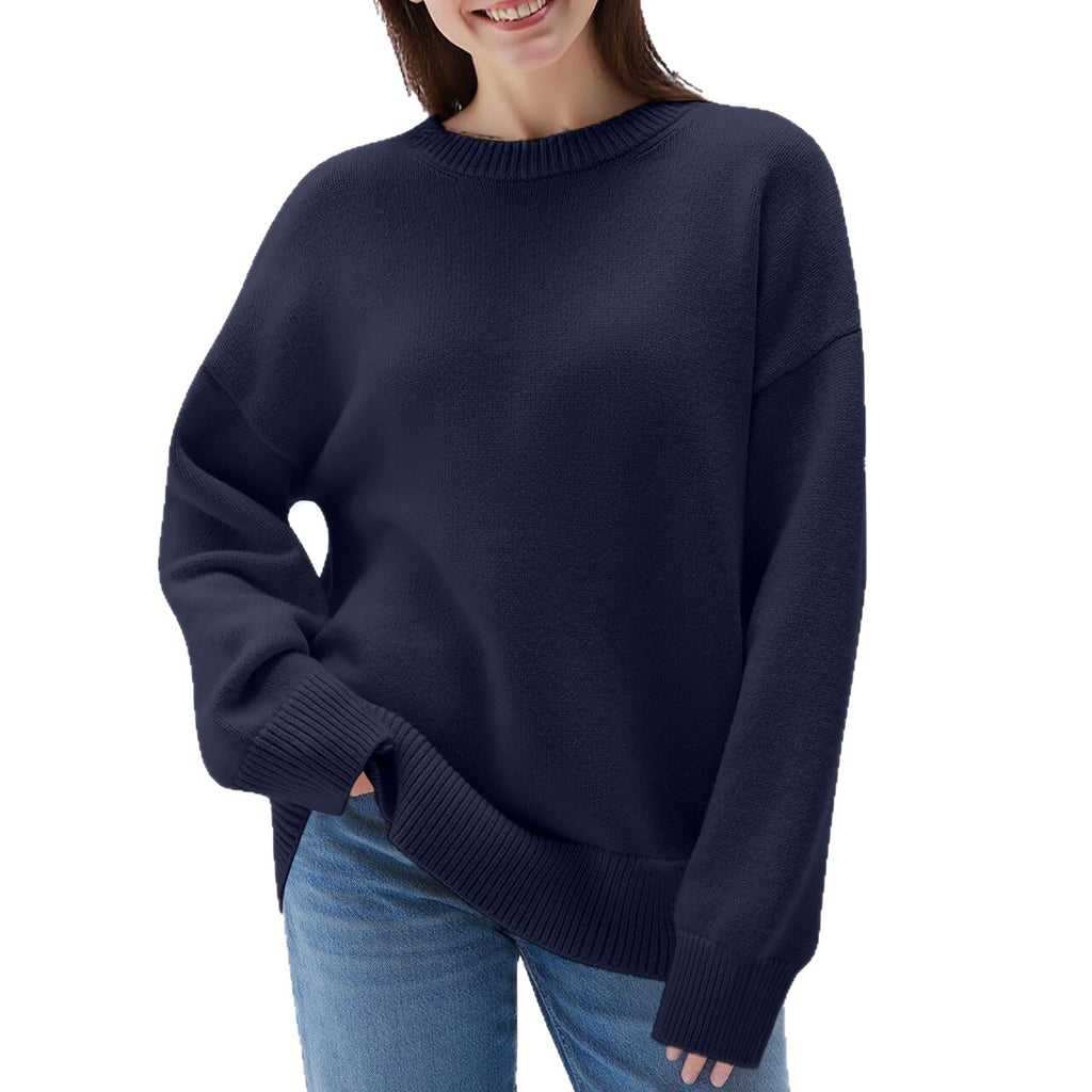 Lässiges Langarm-Sweatshirt mit Rundhals
