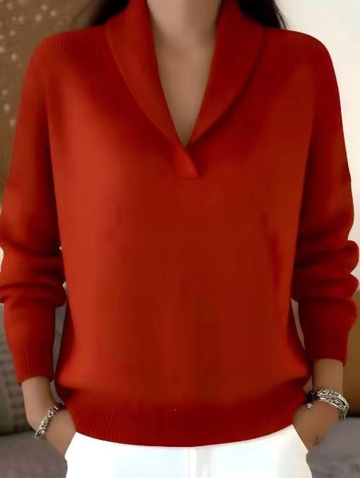V-Neck Pullover im Retro-Stil