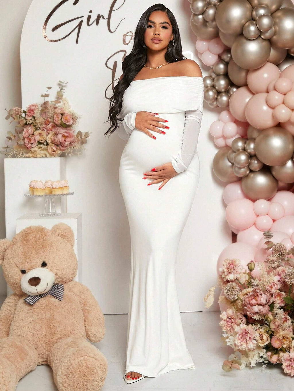 Off-Shoulder Mermaid Maxikleid – Bild 5 | LuxeStyle