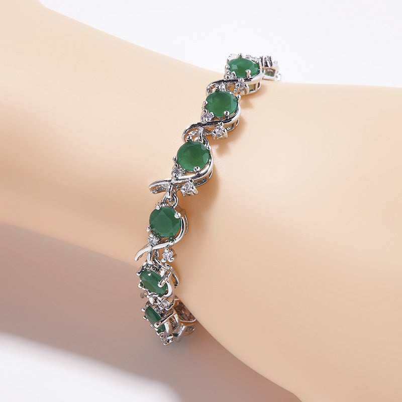 Damen Armband mit Zirkonia, rund – Bild 10 | LuxeStyle