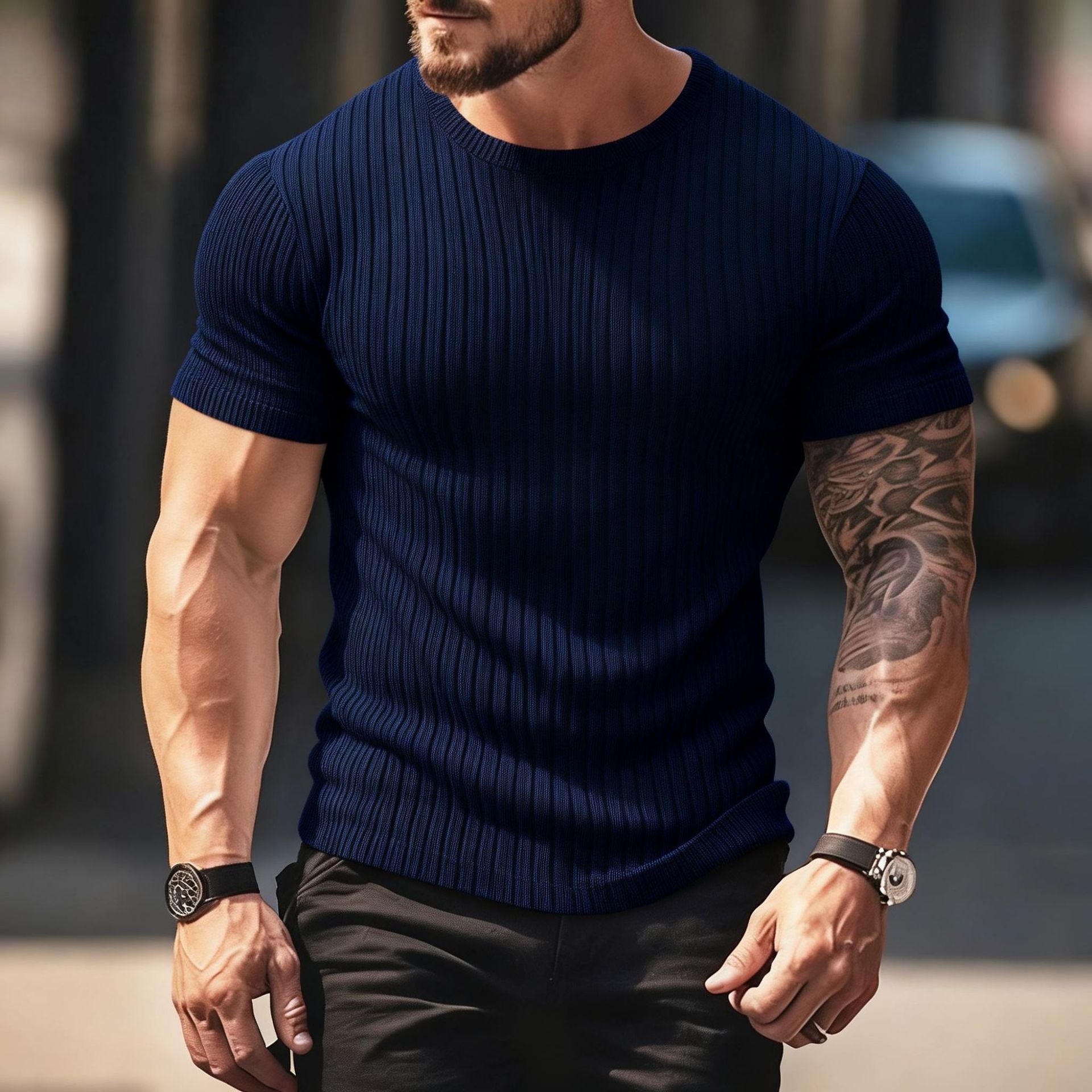 Herren Fitness-Casual Stretch T-Shirt