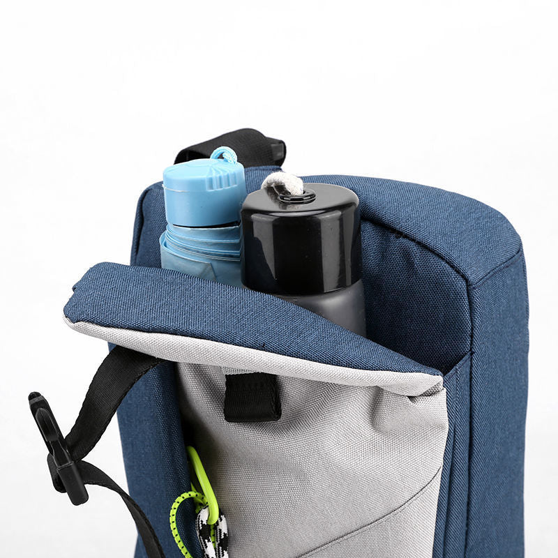 Crossbody Messenger Bag aus Nylon, blau – Bild 4 | LuxeStyle