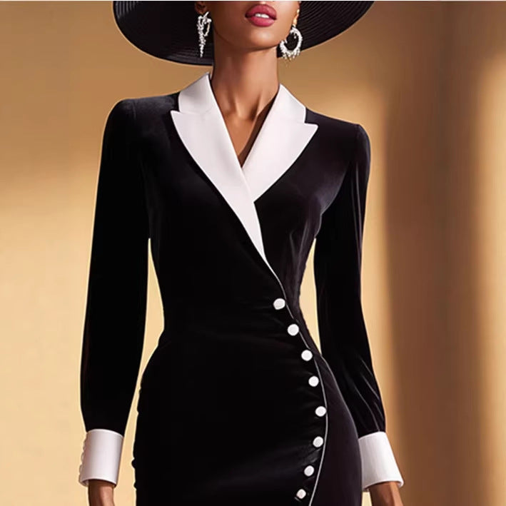 Midi-Samtrock Schwarz | LuxeStyle