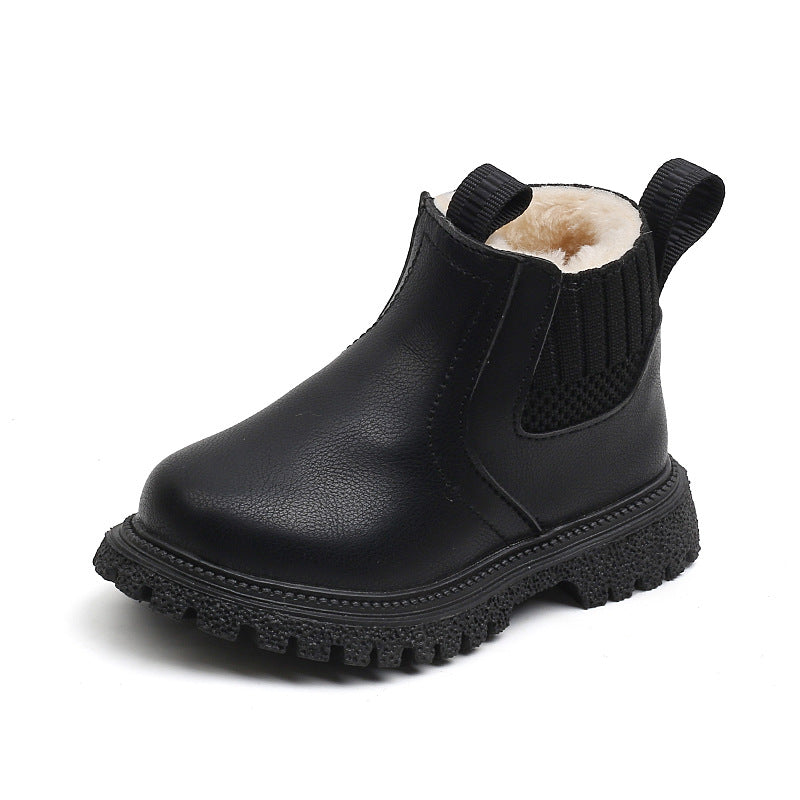 Warme Britische Kinder-Stiefeletten mit Fleece
