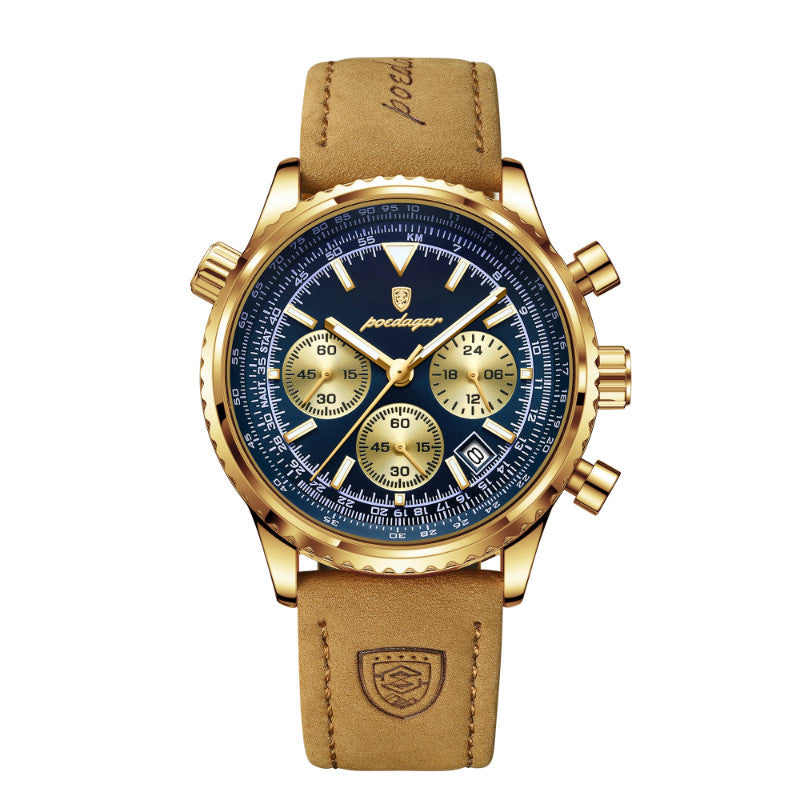 Herren-Armbanduhr aus Leder