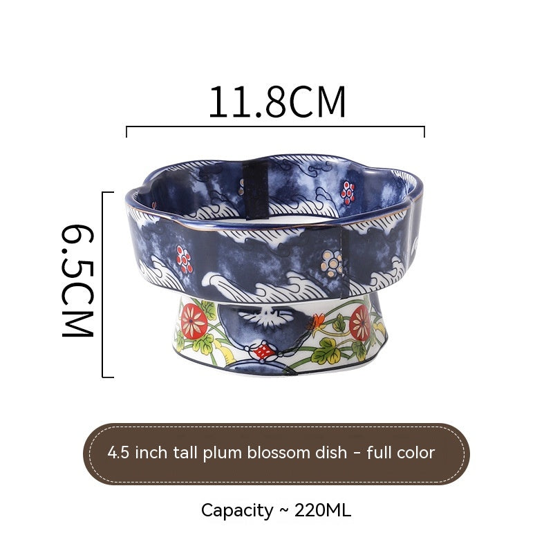 Japanische Keramikschale mit hohem Fuss – Bild 1 | LuxeStyle