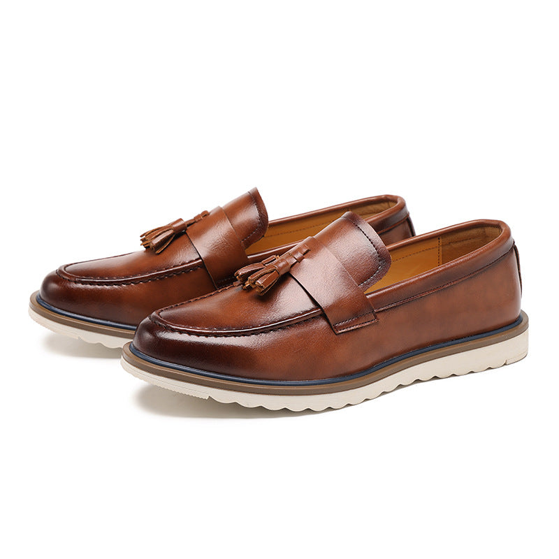 Vintage-Lederimitat Herrenschuhe