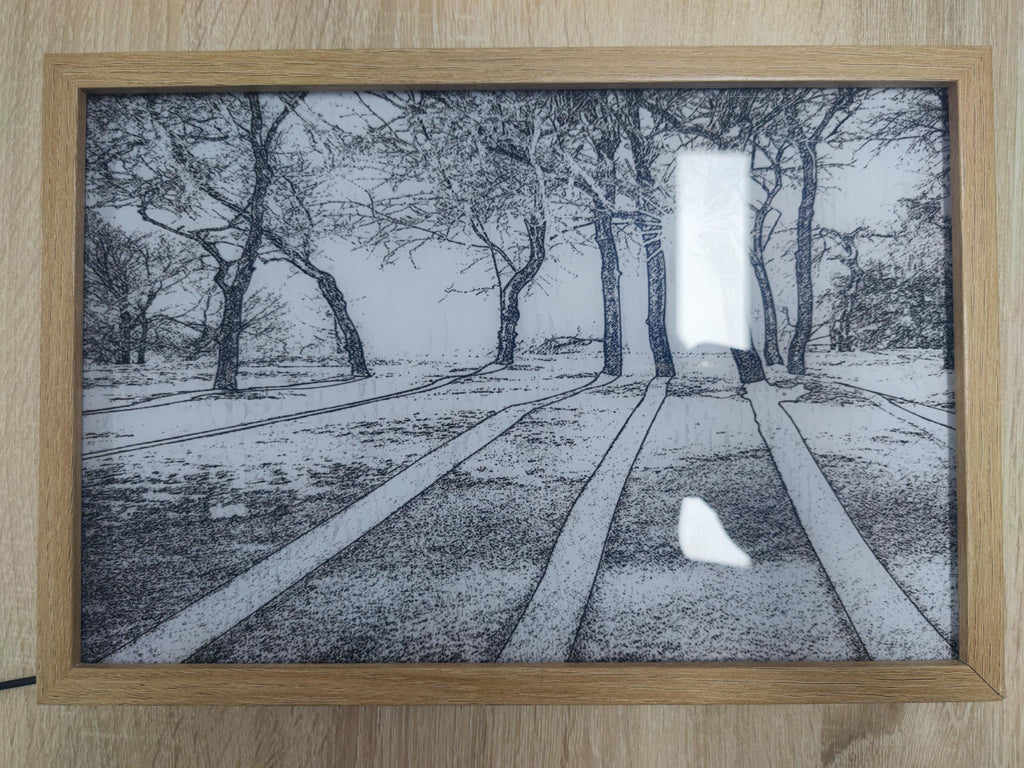 Beleuchtetes LED-Bild mit Sonnenschein-Effekt