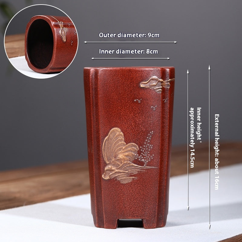 Keramik-Blumentopf aus Lila Ton – Bild 5 | LuxeStyle