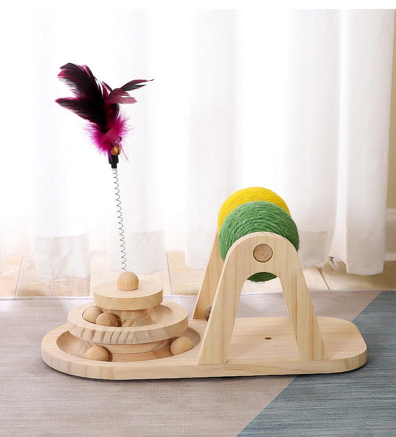 Kreatives Massivholz Sisal Katzen-Spielzeug – Bild 4 | LuxeStyle