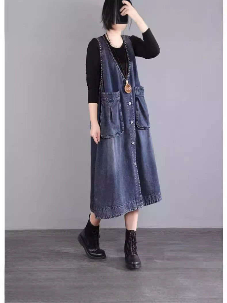 Jeanskleid mit Taschen – Bild 3 | LuxeStyle