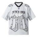 Mesh T-Shirt mit Schlangenhaut-Design