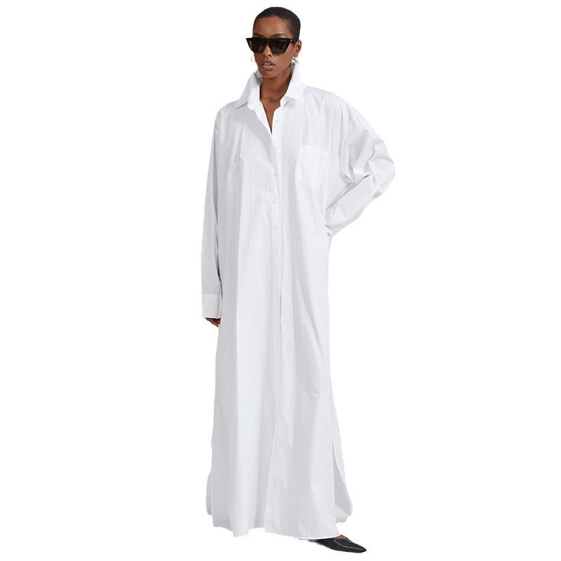 Cardigan-Kleid mit Knopfleiste und Schlitz