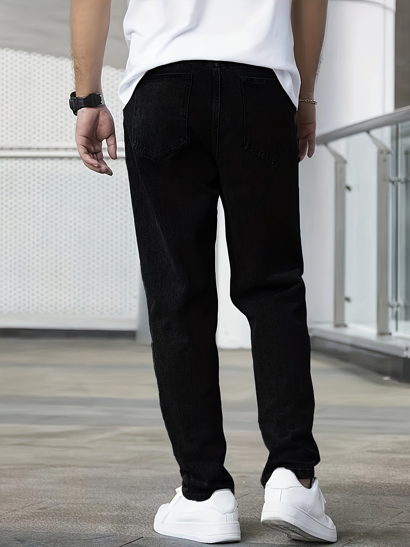 Herren Jeans Schwarz im Straight Fit