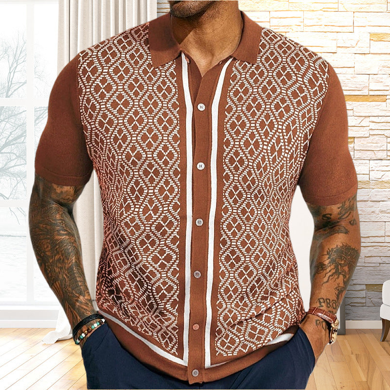 Casual Jacquard Pullover in Tarnfarben – Bild 2 | LuxeStyle