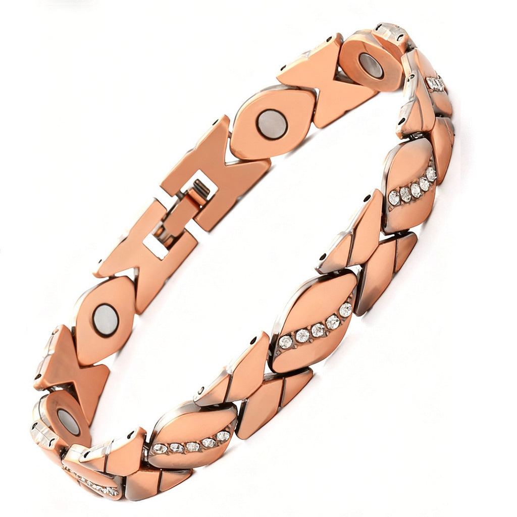 Magnetarmband mit Strass & Zinklegierung