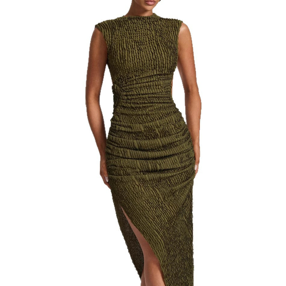 Asymmetrisches Bodycon-Kleid mit Schlitz