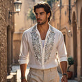 Kurzarmhemd mit Retro-Tiermuster – Bild 3 | LuxeStyle