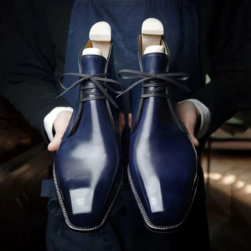 Business Stiefeletten Glanz-Optik