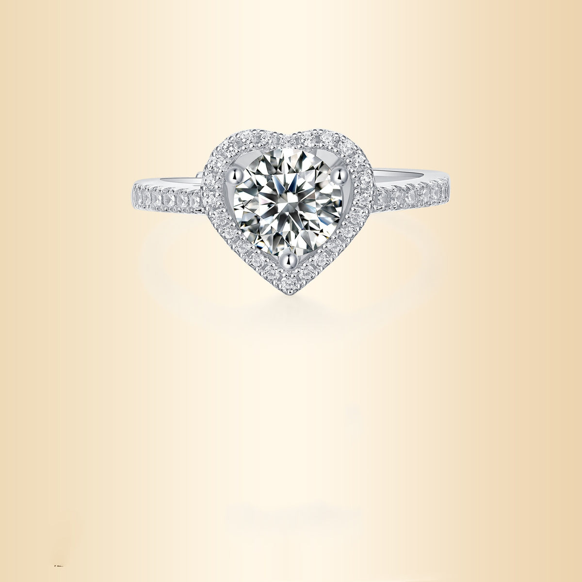Moissanite 925 Sterling Silber Ring mit Liebe – Bild 4 | LuxeStyle