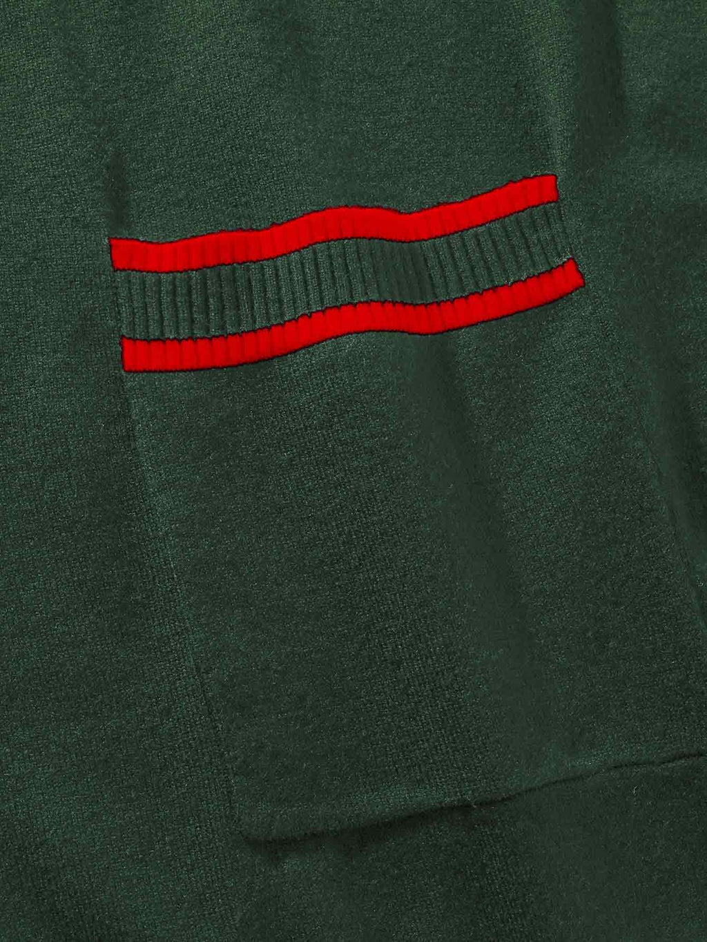 V-Ausschnitt Strickjacke mit Streifen