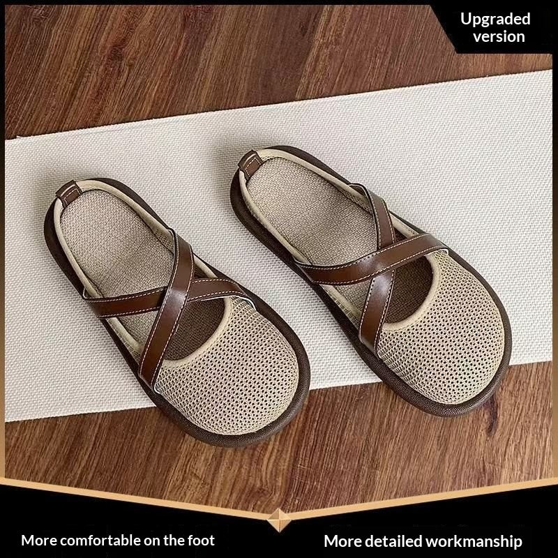 Damen-Sandalen mit Riemchen und Lochmuster