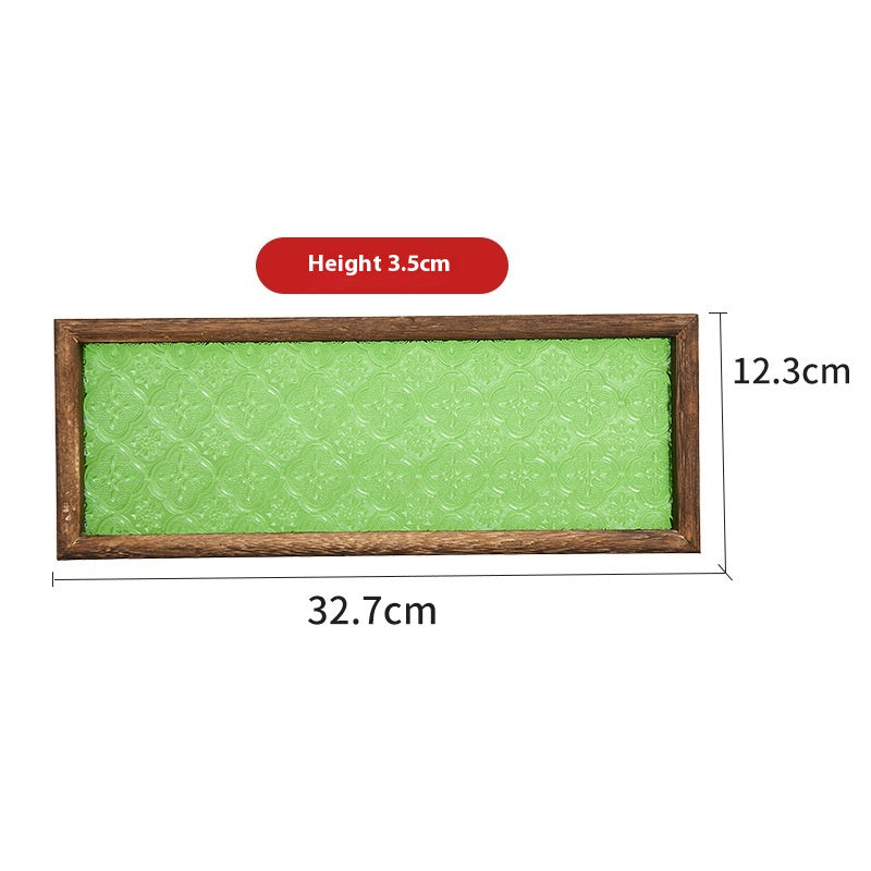 Retro Begonien-Tablett aus Holz und Glas – Bild 9 | LuxeStyle