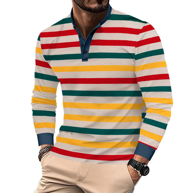 Herren Polo-Shirt mit bunten Streifen – Bild 3 | LuxeStyle