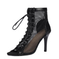 Mesh Peep Toe Stiletto Sandalette – Bild 9 | LuxeStyle