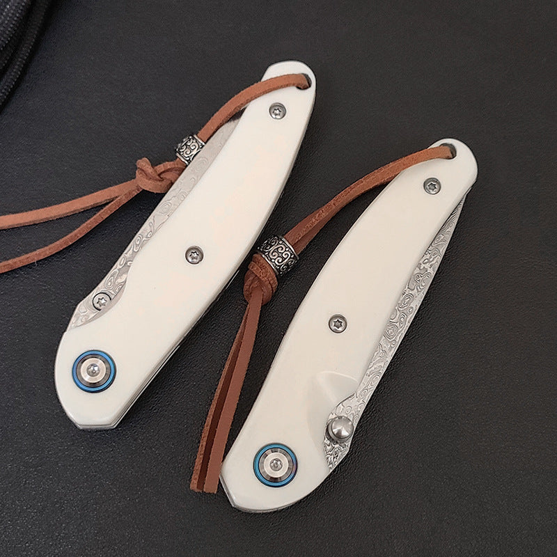 Damaststahl Outdoor Taschenmesser