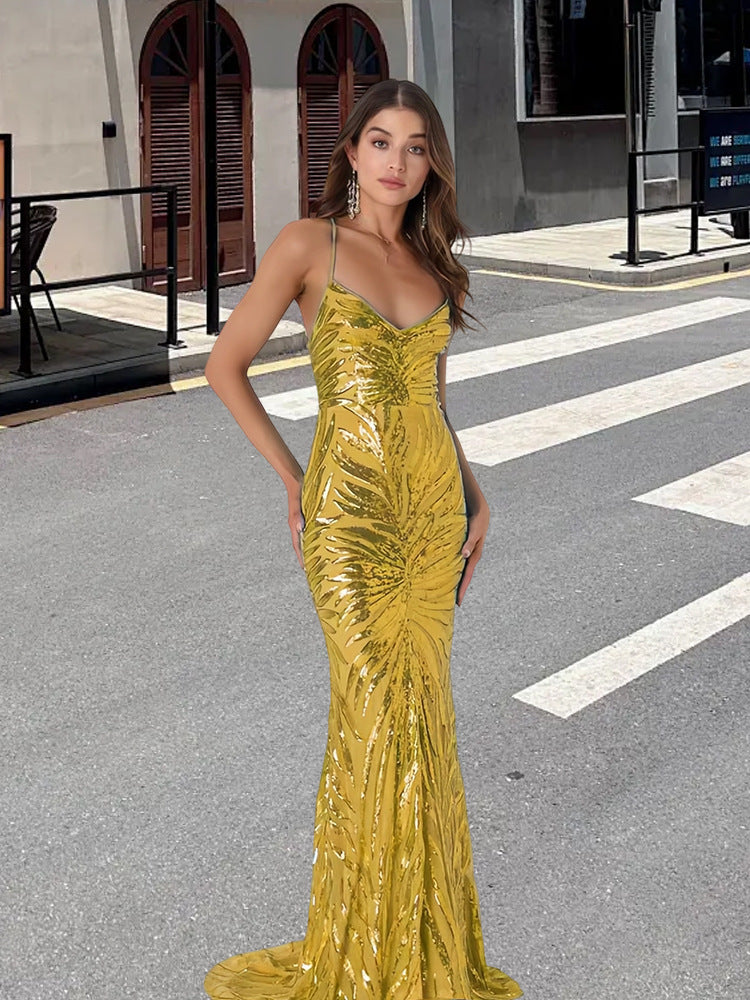 Damen Pailletten Bandeau-Kleid – Bild 4 | LuxeStyle
