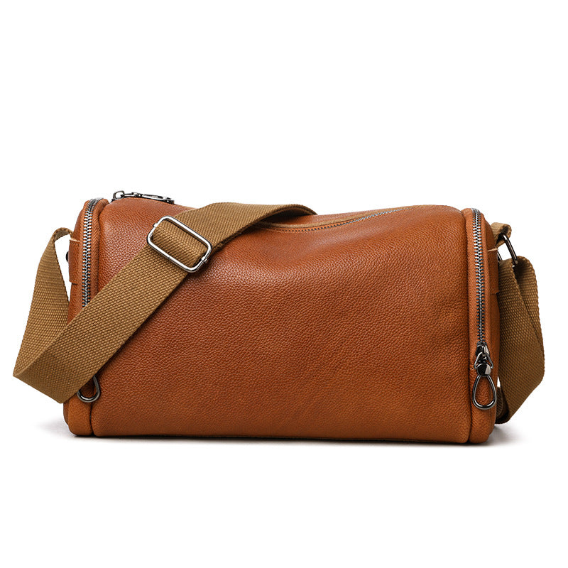Grosses Leder-Crossbody-Bag