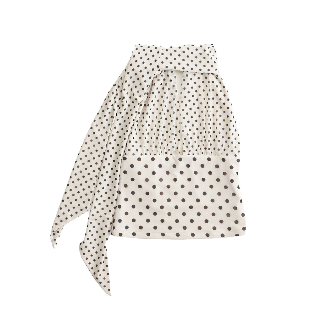 Retro Polka-Dot Halter Top für Damen