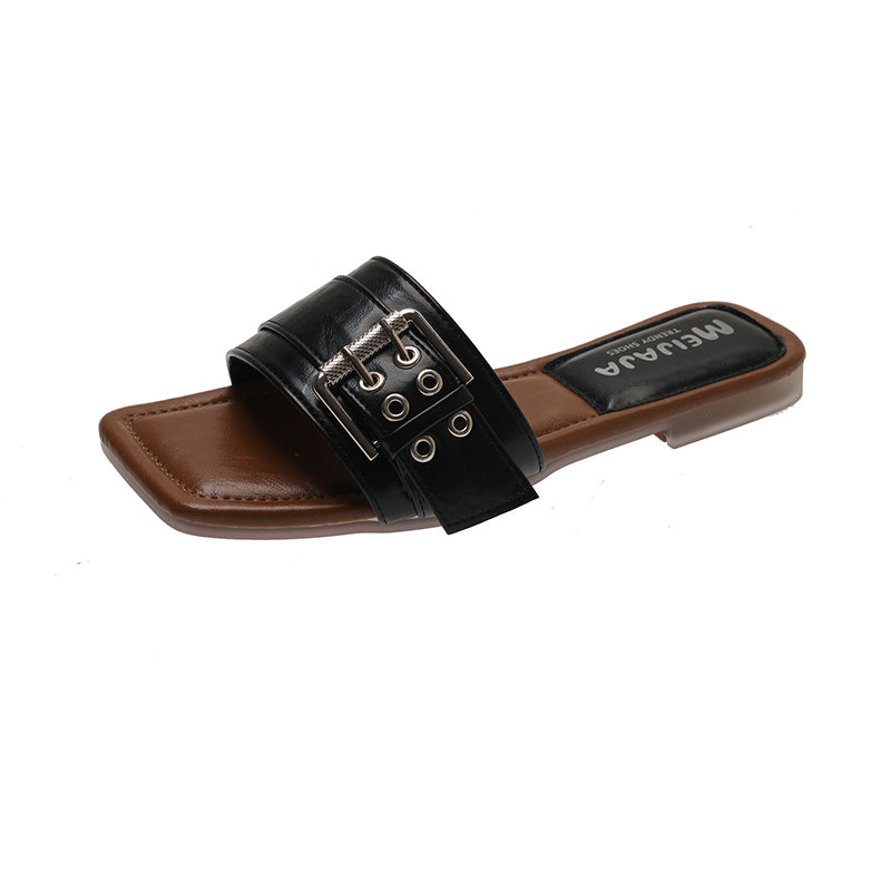 Outdoor Slides mit Leopardenmuster