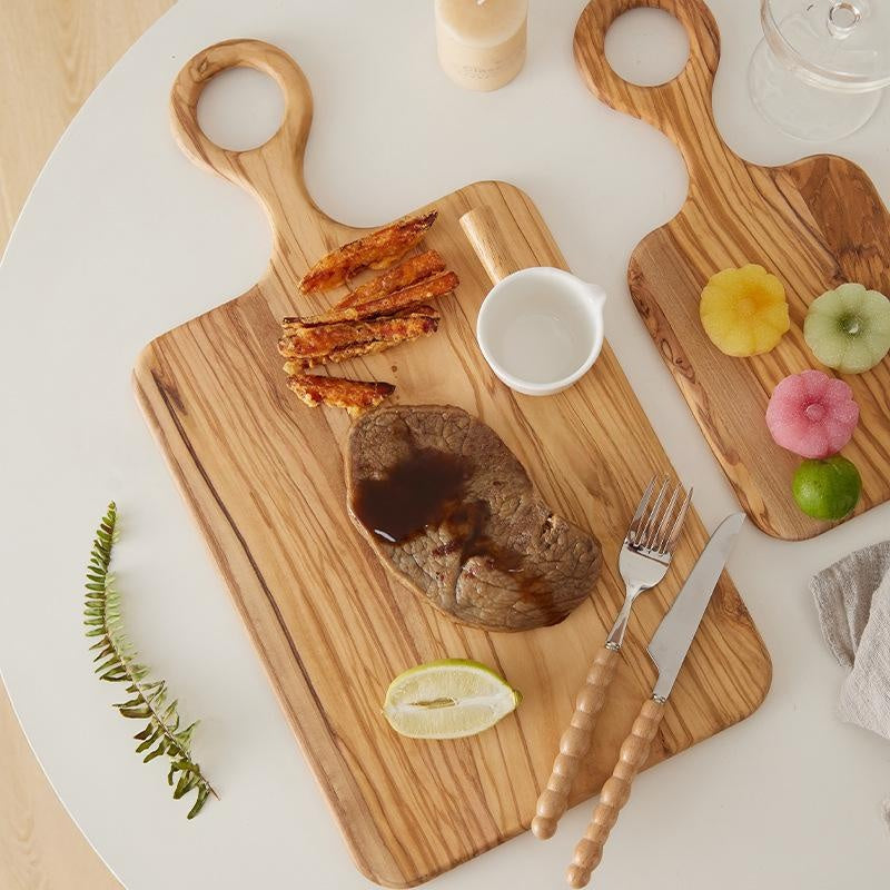 Olivholz-Präsentierbrett für Steak & Brot